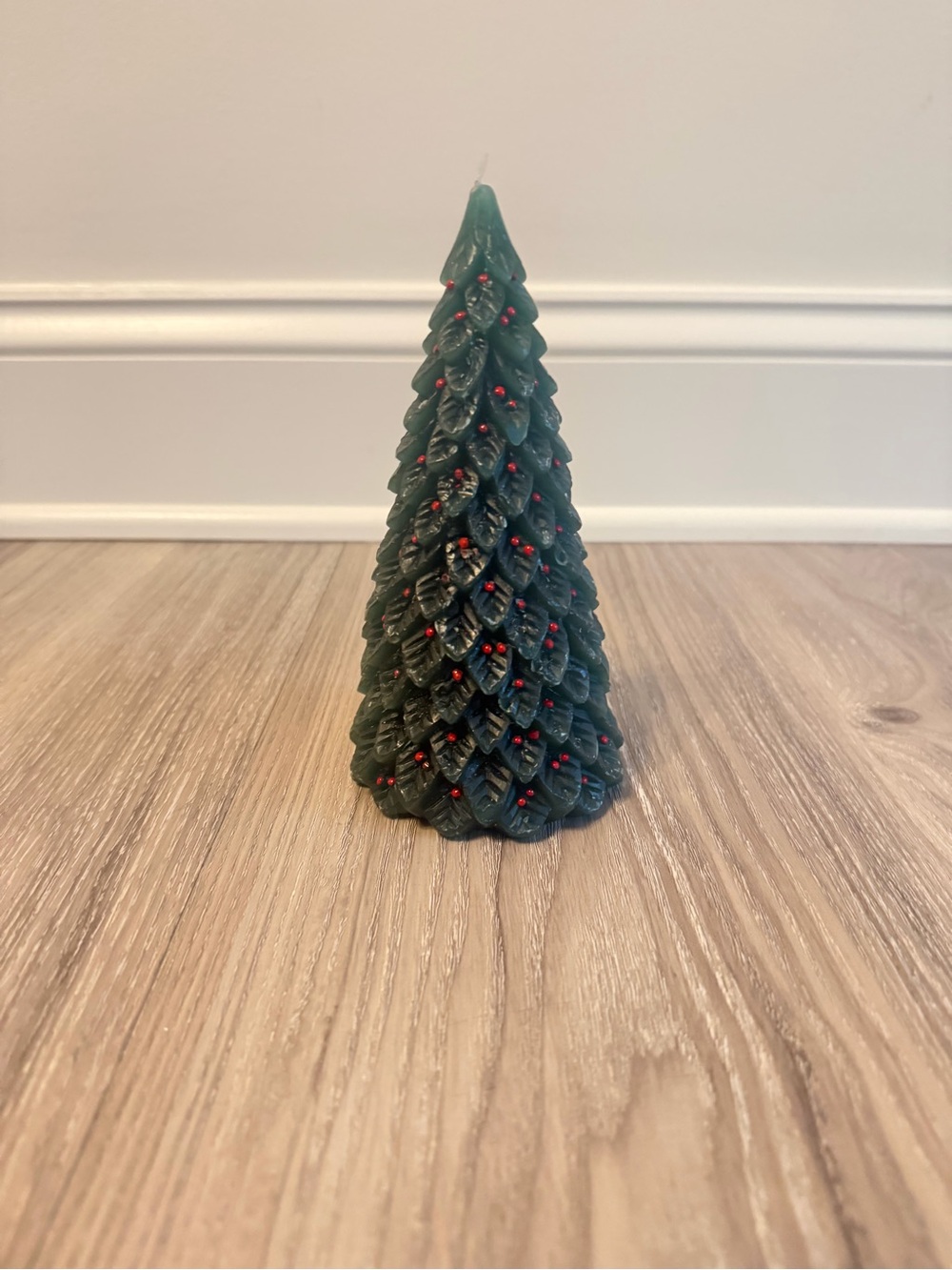 Crate & Barrel Christmas Tree Candle, 7”, NEW